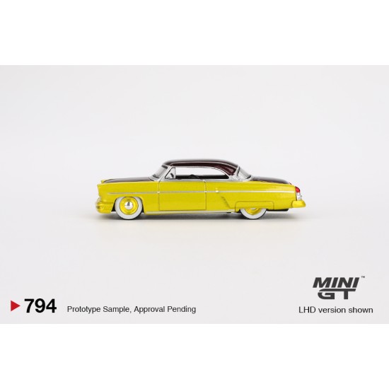 1/64 LINCOLN CAPRI HOT ROD 1954 LIME YELLOW (LHD) BLISTER PACKAGING MGT00794-BL