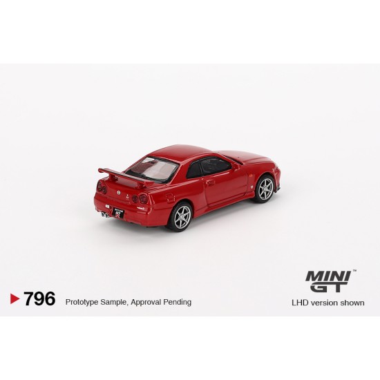 1/64 NISSAN SKYLINE GT-R (R34) V-SPEC ACTIVE RED (RHD)