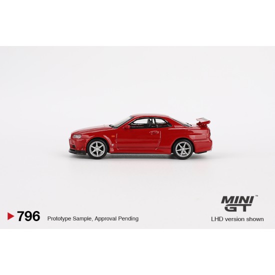 1/64 NISSAN SKYLINE GT-R (R34) V-SPEC ACTIVE RED (RHD)