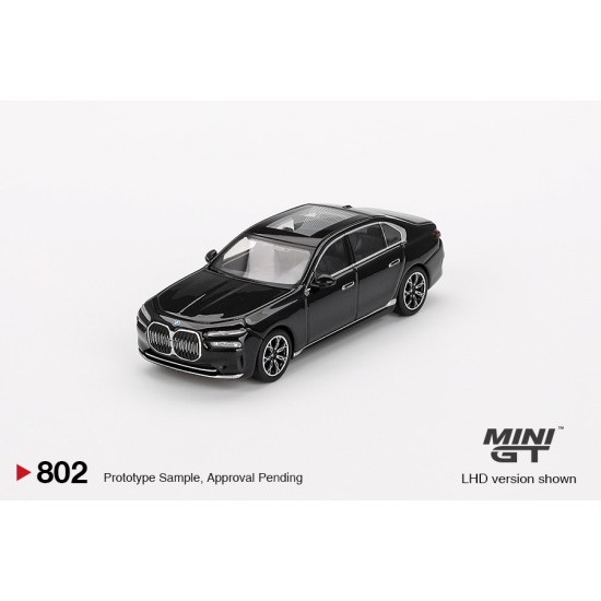 1/64 BMW I7 EDRIVE50 BLACK SAPPHIRE (LHD) BLISTER PACKAGING MGT00802-BL