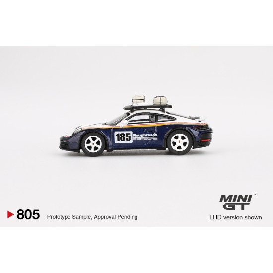 1/64 PORSCHE 911 DAKAR RALLYE DESIGN PACKAGE WHITE/GENTIAN BLUE METALLIC (LHD) BLISTER PACKAGING