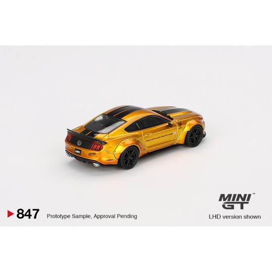 1/64 LB-WORKS FORD MUSTANG LB GOLD (LHD) BLISTER PACKAGING