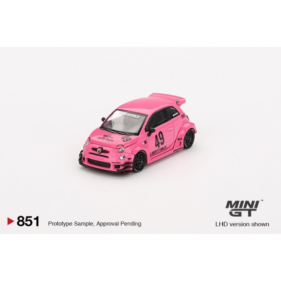 1/64 ABARTH 595 LB-WORKS X ABAS WORKS PINK (LHD) BLISTER PACKAGING