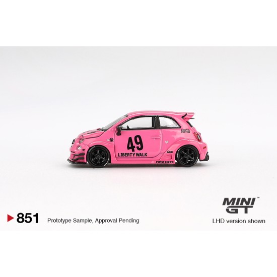 1/64 ABARTH 595 LB-WORKS X ABAS WORKS PINK (LHD) BLISTER PACKAGING