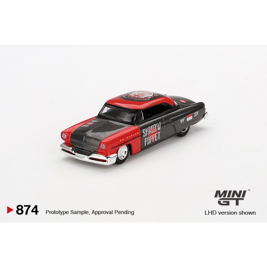 1/64 LINCOLN CAPRI HOT ROD 1954 SHADOW PUPPET MINI GT X MIZU (LHD) BLISTER PACKAGING