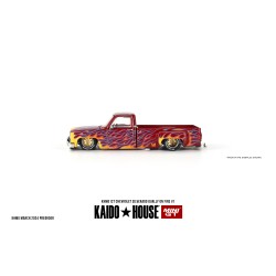 MINI GT 1/64 CHEVROLET SILVERADO DUALLY ON FIRE V1 KHMG127 - OPENED STOCK