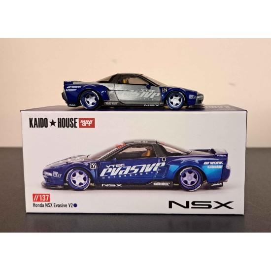 MINI GT 1/64 HONDA NSX EVASIVE V2 KAIDO HOUSE KHMG137 - CHASE BARE METAL VERSION