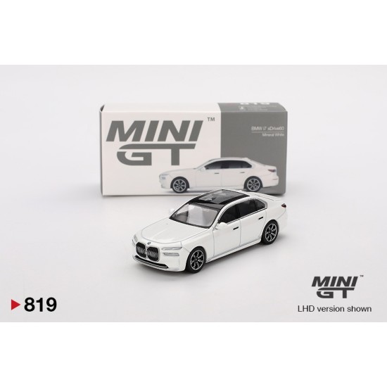 1/64 BMW I7 XDRIVE 60 MINERAL WHITE (RHD) MGT00819-R 1/64 BMW I7 XDRIVE 60 MINERAL WHITE (RHD) MGT00819-R
