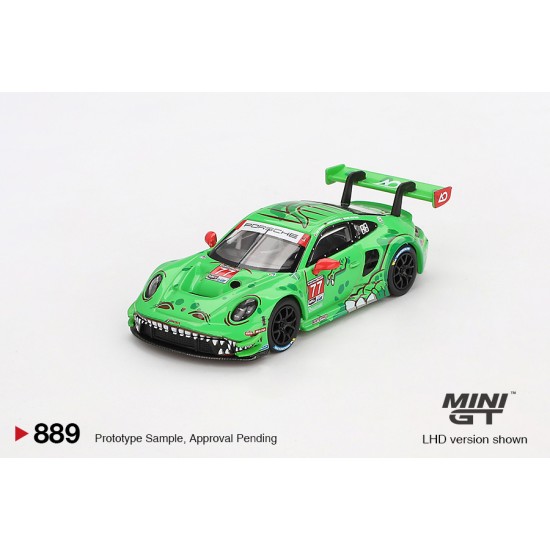 1/64 PORSCHE 911 GT3 R NO.77 AO RACING 2024 IMSA DAYTONA 24 HRS GTD PRO 2ND PLACE (LHD) BLISTER PACKAGING