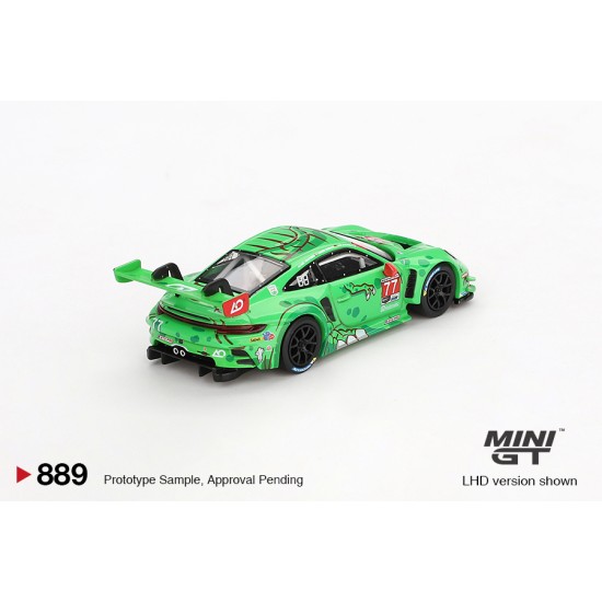 1/64 PORSCHE 911 GT3 R NO.77 AO RACING 2024 IMSA DAYTONA 24 HRS GTD PRO 2ND PLACE (LHD) BLISTER PACKAGING