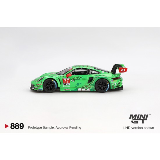 1/64 PORSCHE 911 GT3 R NO.77 AO RACING 2024 IMSA DAYTONA 24 HRS GTD PRO 2ND PLACE (LHD) BLISTER PACKAGING