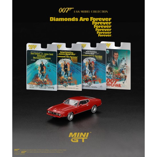 1/64 FORD MUSTANG MACH 1 DIAMONDS ARE FOREVER (LHD) ENGLISH BLISTER PACKAGING