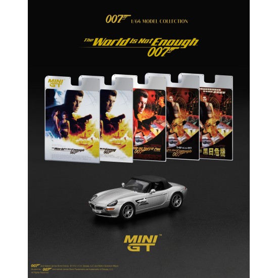 1/64 BMW Z8 JAMES BOND THE WORLD IS NOT ENOUGH (LHD) JAPANESE BLISTER PACKAGING 1/64 BMW Z8 JAMES BOND THE WORLD IS NOT ENOUGH (LHD) JAPANESE BLISTER PACKAGING