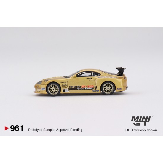 1/64 TOYOTA SUPRA (A80) TOP SECRET GT-300 TOP SECRET GOLD (RHD) BLISTER PACKAGING