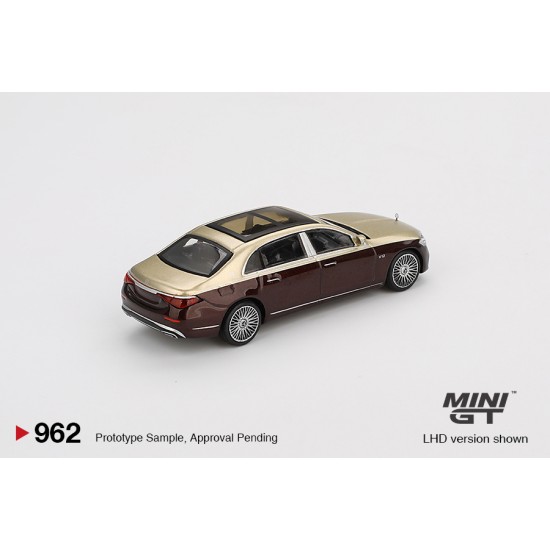 1/64 MERCEDES-MAYBACH S680 GOLD/DARK RED METALLIC (RHD)