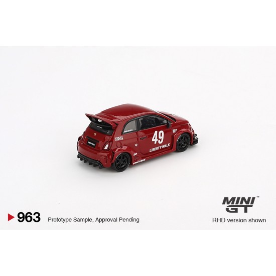 1/64 LB-WORKS X ABAS WORKS ABARTH 595 RED (LHD) BLISTER PACKAGING