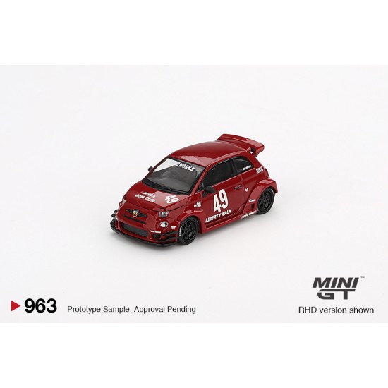 1/64 LB-WORKS X ABAS WORKS ABARTH 595 RED (LHD) BLISTER PACKAGING