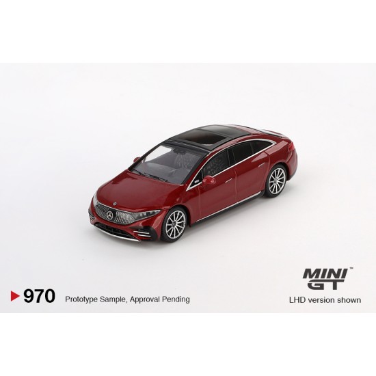 1/64 MERCEDES-BENZ EQS 580 4MATIC RED METALLIC (LHD) BLISTER PACKAGING