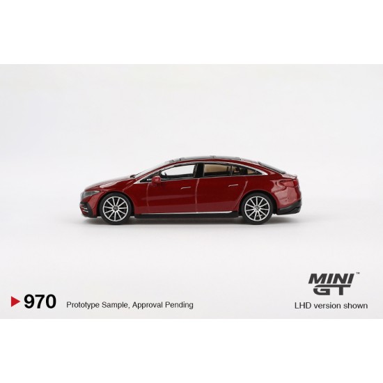 1/64 MERCEDES-BENZ EQS 580 4MATIC RED METALLIC (LHD) BLISTER PACKAGING