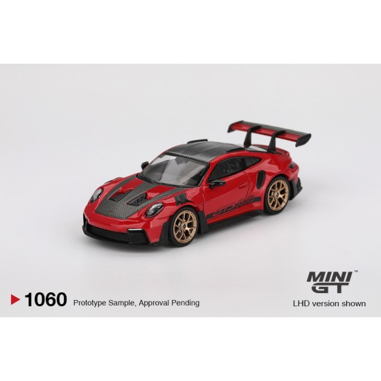 1/64 PORSCHE 911 (992) GT3 RS WEISSACH PACKAGE GUARDS RED (RHD)