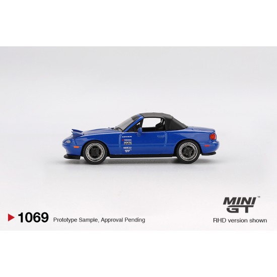 1/64 MAZDA MIATA MX-5 (NA) TUNED VERSION DARK BLUE (LHD) BLISTER PACKAGING