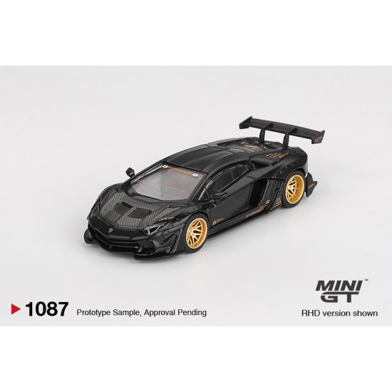 1/64 LB WORKS LAMBORGHINI AVENTADOR LIMITED EDITION MATTE BLACK (LHD)