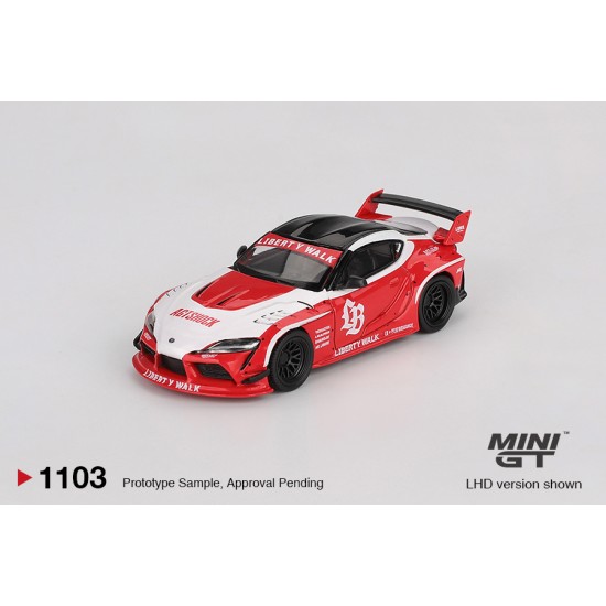1/64 LB WORKS TOYOTA GR SUPRA RED/WHITE (LHD) BLISTER PACKAGING