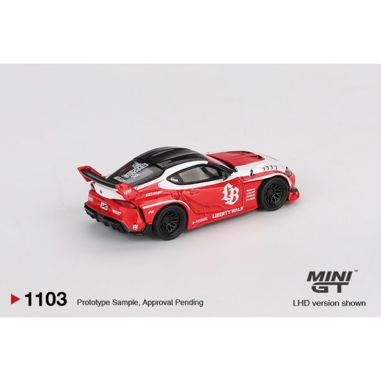 1/64 LB WORKS TOYOTA GR SUPRA RED/WHITE (LHD) BLISTER PACKAGING