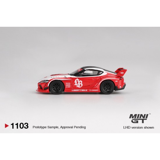 1/64 LB WORKS TOYOTA GR SUPRA RED/WHITE (LHD) BLISTER PACKAGING