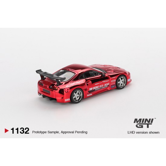 1/64 TOYOTA SUPRE (A80) TOP SECRET GT-300 TOP SECRET RED CHROME (LHD) (BLISTER PACKAGING)