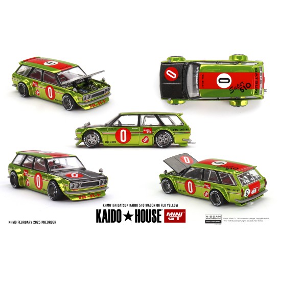 1/64 DATSUN KAIDO 510 WAGON OG FLO YELLOW