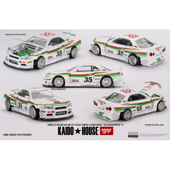 1/64 NISSAN SKYLINE GT-R (R34) TAMIYA X KAIDOHOUSE THE GRASSHOPPER V1