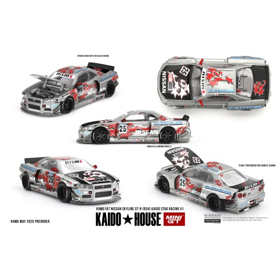 1/64 NISSAN SKYLINE GT-R (R34) KAIDO STAR RACING V1 1/64 NISSAN SKYLINE GT-R (R34) KAIDO STAR RACING V1