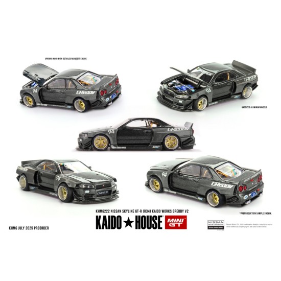 1/64 NISSAN SKYLINE GT-R (R34) KAIDO WORKS GREDDY V2 1/64 NISSAN SKYLINE GT-R (R34) KAIDO WORKS GREDDY V2