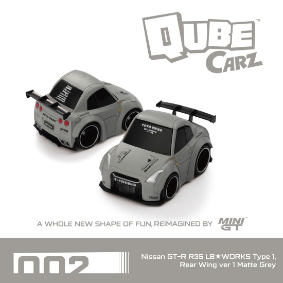 NISSAN GT-R R35 LB WORKS TYPE 1 REAR WING VER 1 MATTE GRAY BLISTER PACKAGING