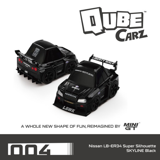NISSAN LB-ER34 SUPER SILHOUETTE SKYLINE BLACK BLISTER PACKAGING