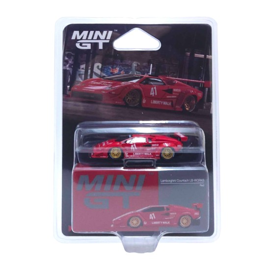 1/64 LAMBORGHINI COUNTACH LB-WORKS RED (LHD) BLISTER PACKAGING MGT01100-BL