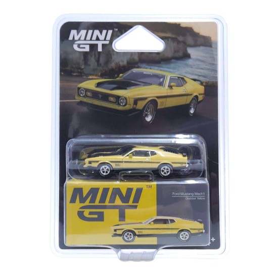 1/64 FORD MUSTANG MACH1 GRABBER YELLOW (LHD) BLISTER PACKAGING MGT01139-BL