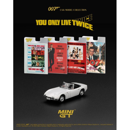 1/64 TOYOTA 2000GT ROADSTER YOU ONLY LIVE TWICE (RHD) JAPANESE BLISTER PACKAGING