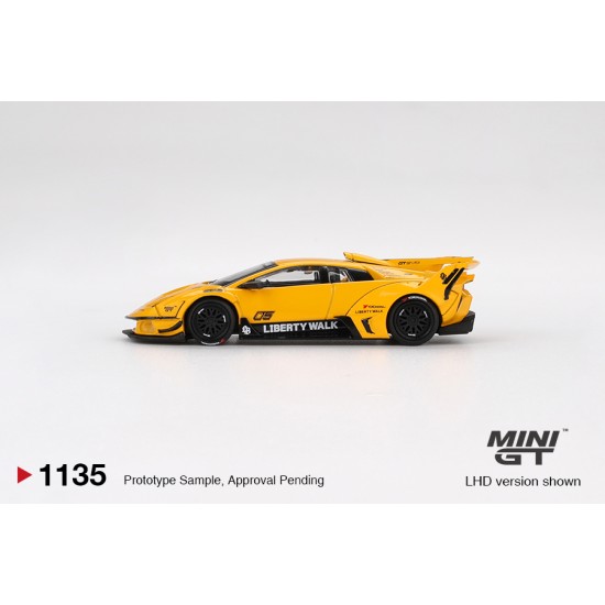 1/64 LB-SILHOUETTE WORKS MURCIELAGO GT EVO YELLOW (LHD) BLISTER PACKAGING
