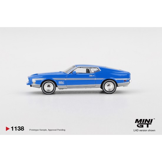1/64 FORD MUSTANG MACH 1 GRABBER BLUE (LHD) BLISTER PACKAGING