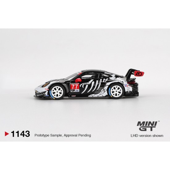 1/64 PORSCHE 911 GT3 R NO.77 AO RACING 2025 IMSA PETIT LE MANS (LHD) BLISTER PACKAGING