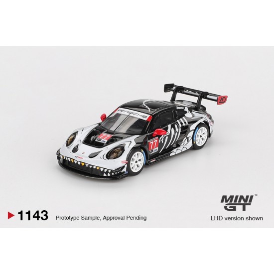 1/64 PORSCHE 911 GT3 R NO.77 AO RACING 2025 IMSA PETIT LE MANS (LHD) BLISTER PACKAGING
