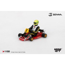 1/64 SENNA KART FORMULA K NO.9 AYRTON SENNA DA SILVA 1981 KARTING WORLD CHAMPIONSHIP BLISTER PACKAGING