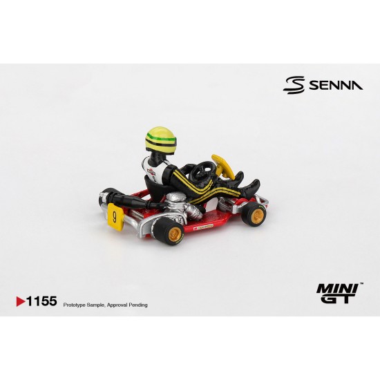1/64 SENNA KART FORMULA K NO.9 AYRTON SENNA DA SILVA 1981 KARTING WORLD CHAMPIONSHIP BLISTER PACKAGING