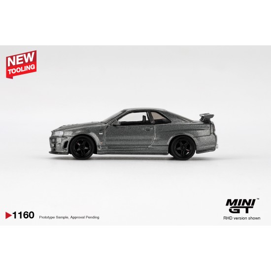 1/64 NISSAN SKYLINE GT-R DARK METAL GREY (NISMO BNR34 CRS VERSION) (RHD)