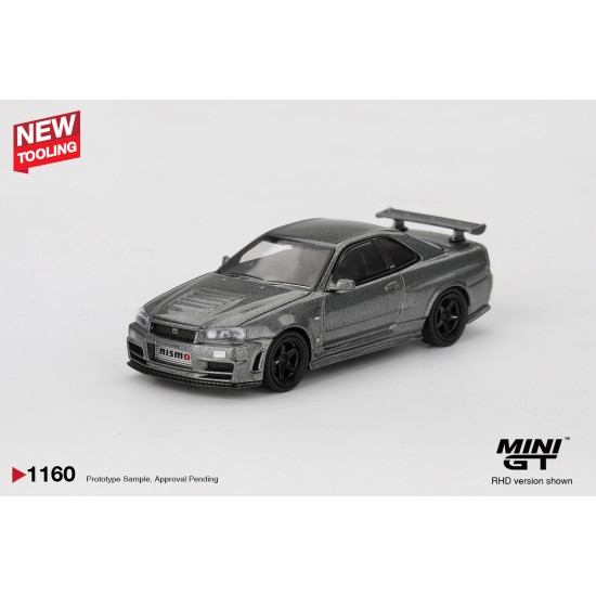 1/64 NISSAN SKYLINE GT-R DARK METAL GREY (NISMO BNR34 CRS VERSION) (RHD)
