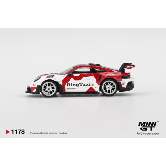 1/64 PORSCHE 911 (992) GT3 RS WEISSACH RINGTAXI.COM (LHD) BLISTER PACKAGING