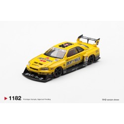 1/64 NISSAN LB-ER34 SUPER SILHOUETTE SKYLINE SPORT YELLOW (RHD) BLISTER PACKAGING