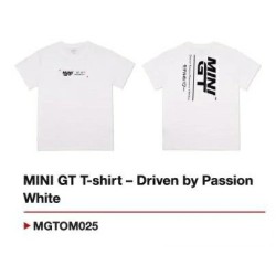 MINI GT T-SHIRT - DRIVEN BY PASSION WHITE - LARGE MGTOM025-L MINI GT T-SHIRT - DRIVEN BY PASSION WHITE - LARGE MGTOM025-L